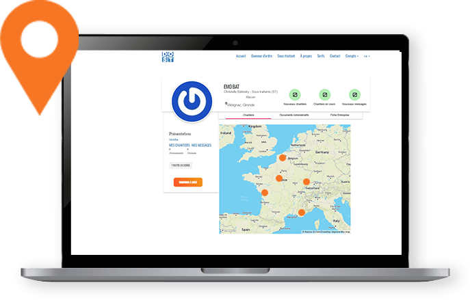 Carte des sous-traitants