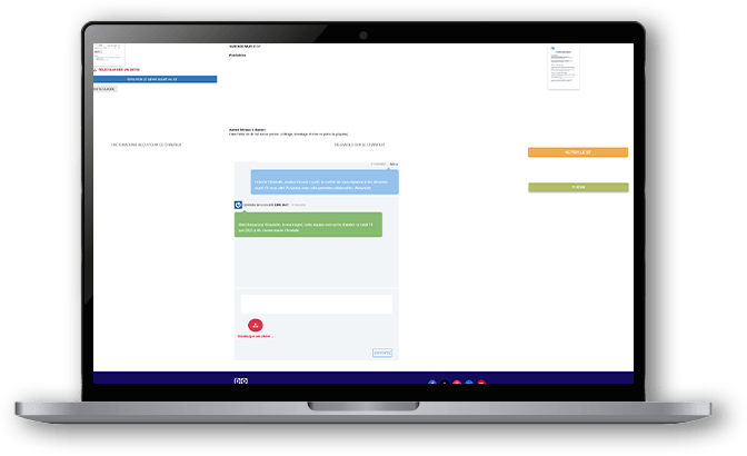 Gestion de chantier sur ordinateur