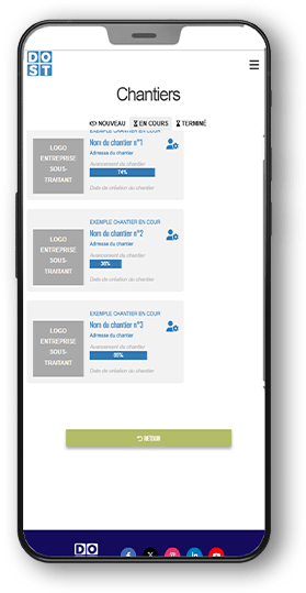Gestion de chantier sur mobile